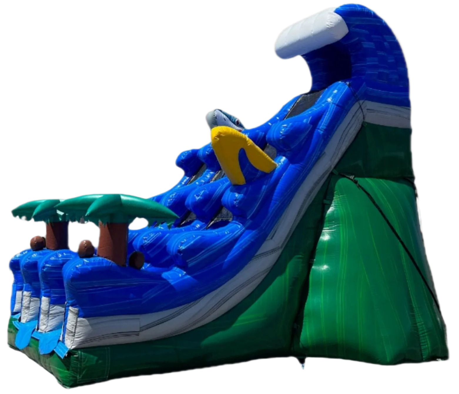 20 Tropical Curve Inflatable Dual Slide Wet/Dry - HullaBalloo Sales