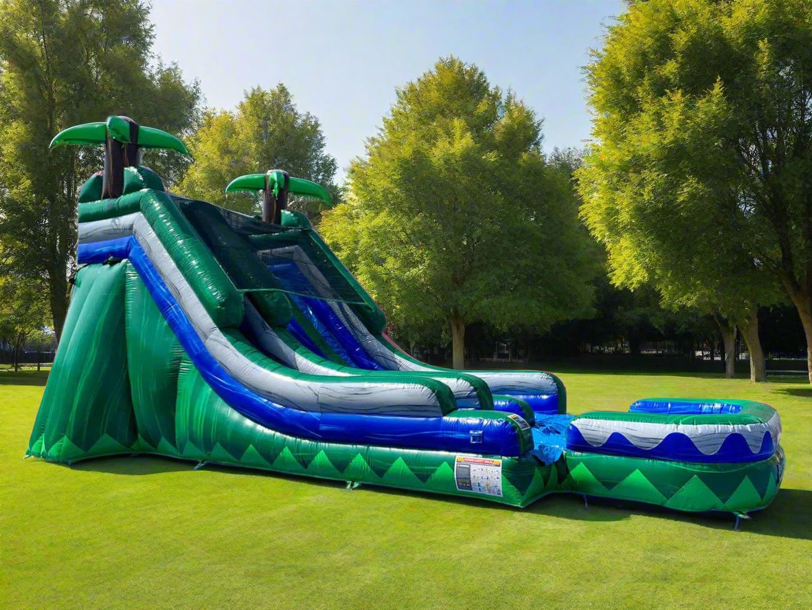 20 Tropical Inflatable Dual Slide Wet/Dry - HullaBalloo Sales