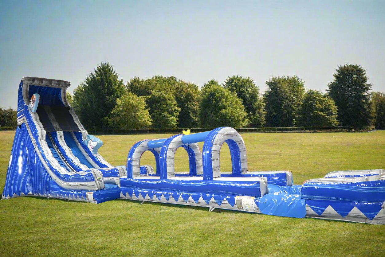 24 Ocean Giant Inflatable Waterslide with Pool - HullaBalloo Sales