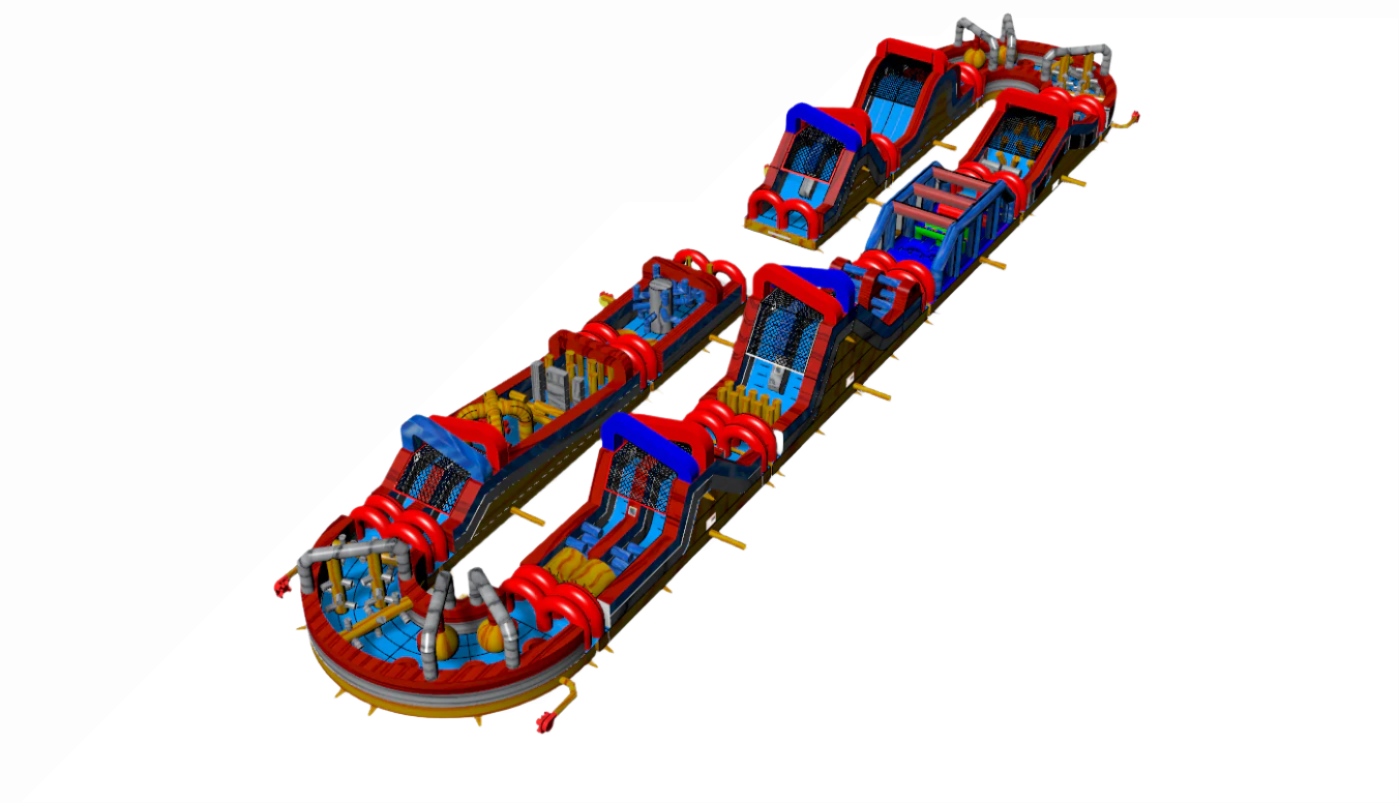 3D back view of the 273 SuperSpeed Way Course showcasing its layout