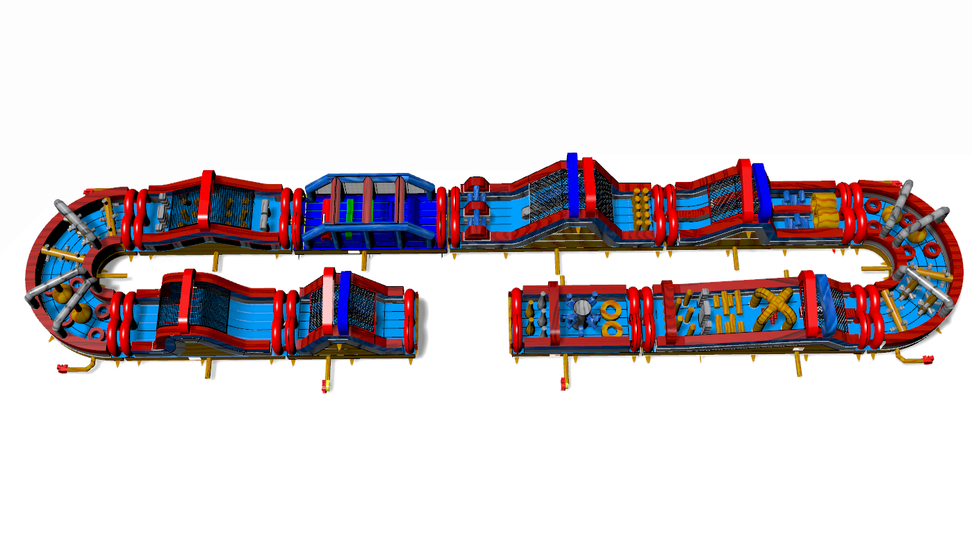 3D top-down aerial view of the entire 273 SuperSpeed Way Race Course