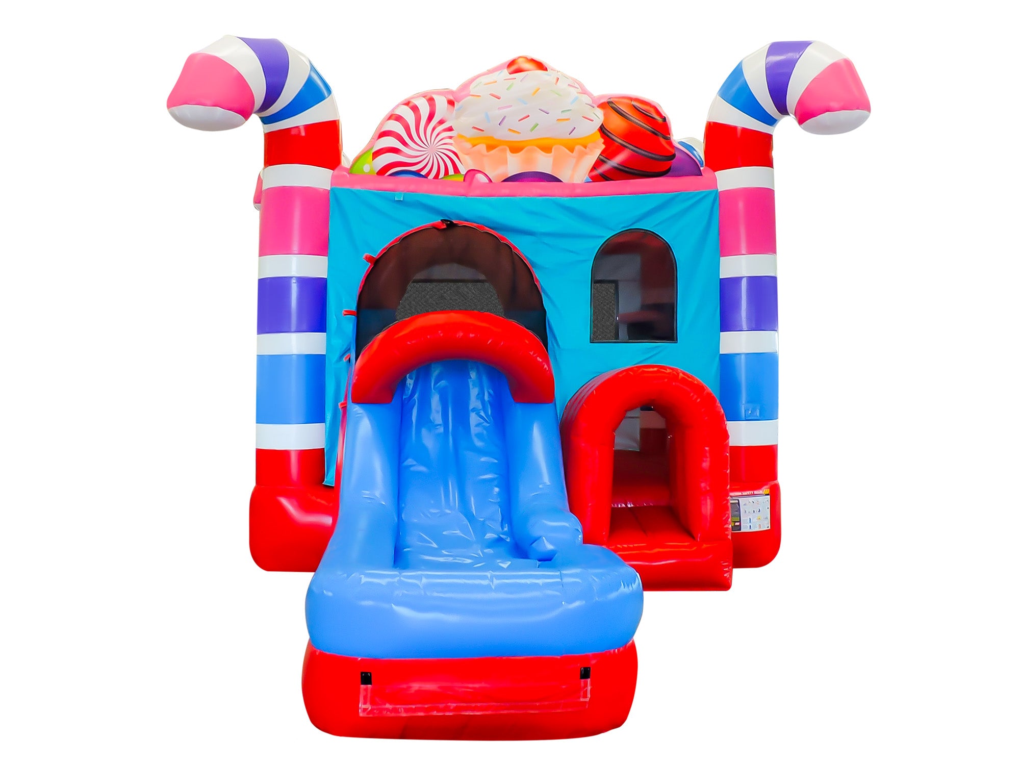 4in1 Candy Cane Bounce House Waterslide Combo Wet/Dry