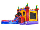 Front Left View of 4in1 Castle Bounce House Combo | HullaBalloo Sales