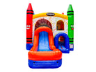 Front View of 4in1 Crayon Bouncer Combo | HullaBalloo Sales