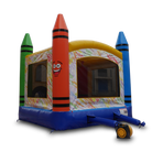 Rear View of 4in1 Crayon Bounce House Combo | HullaBalloo Sales