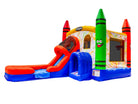 Side View of 4in1 Crayon Combo Bounce House | HullaBalloo Sales