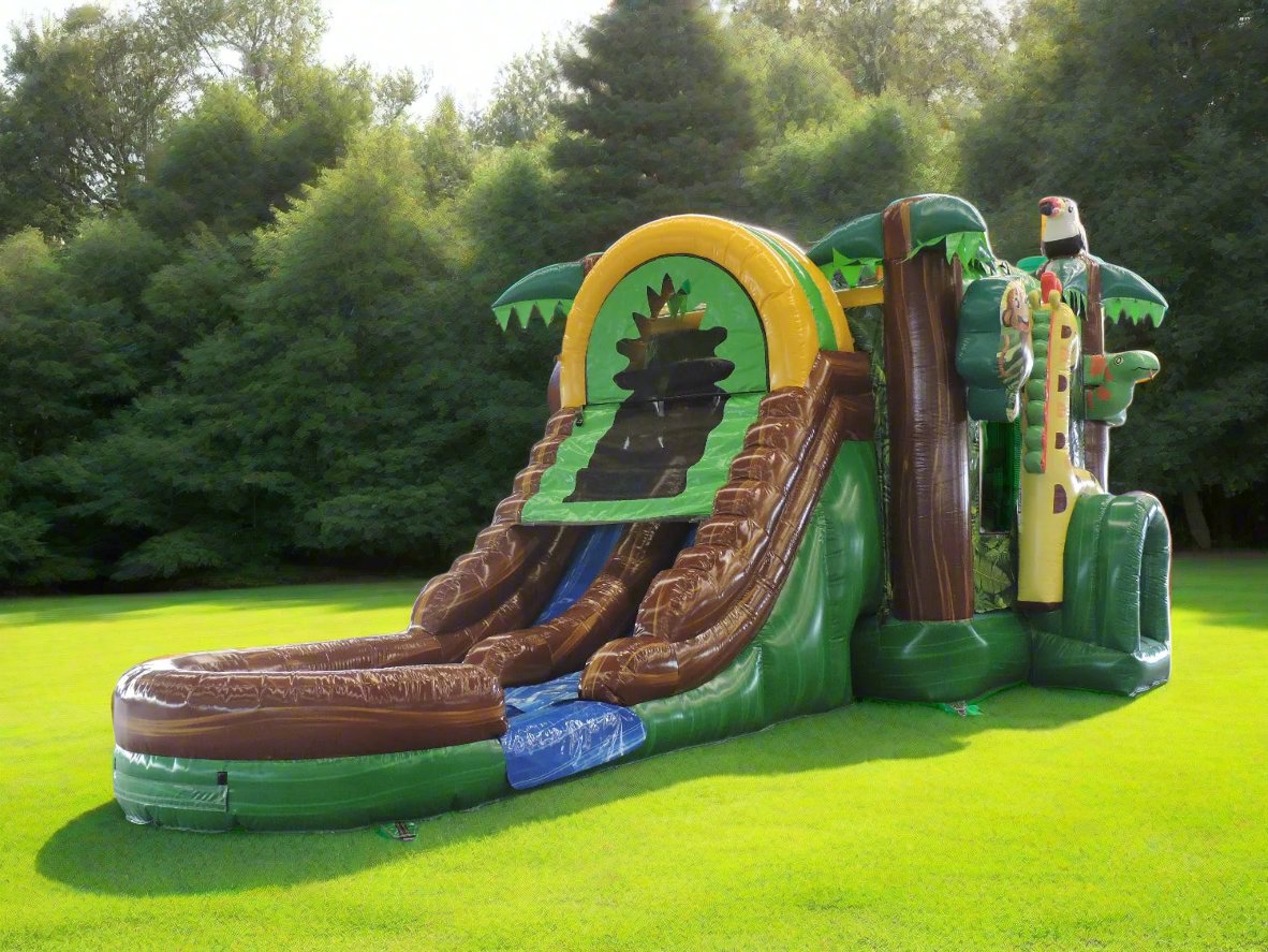 5in1 Jungle Themed Bounce and Slide Combo