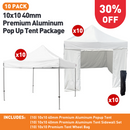 10x10 40mm Premium Aluminum Pop Up Tent - 10 Pack - HullaBalloo Sales
