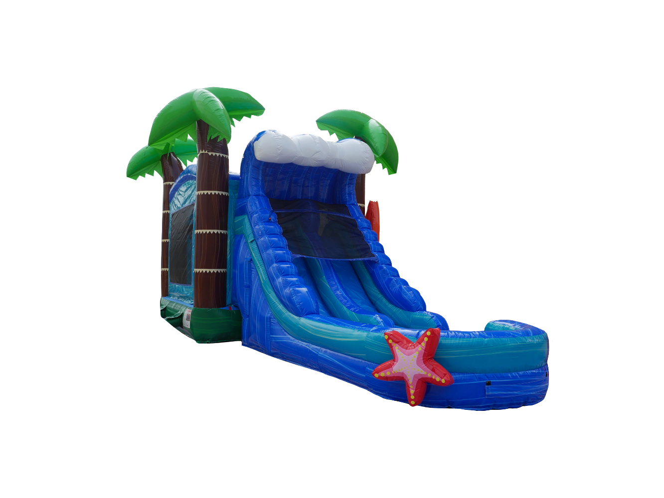 large tropical aloha bounce and slide for sale