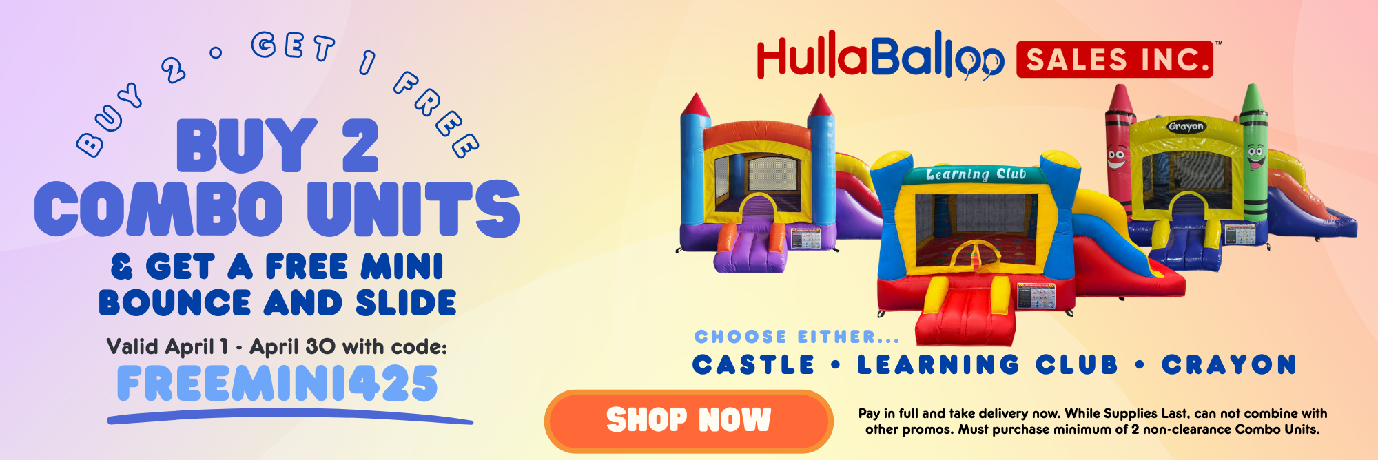 April 2025 Bounce House Sales Promotion