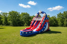 USA themed stars strips inflatable waterslide