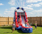 USA themed stars strips waterslide for sale