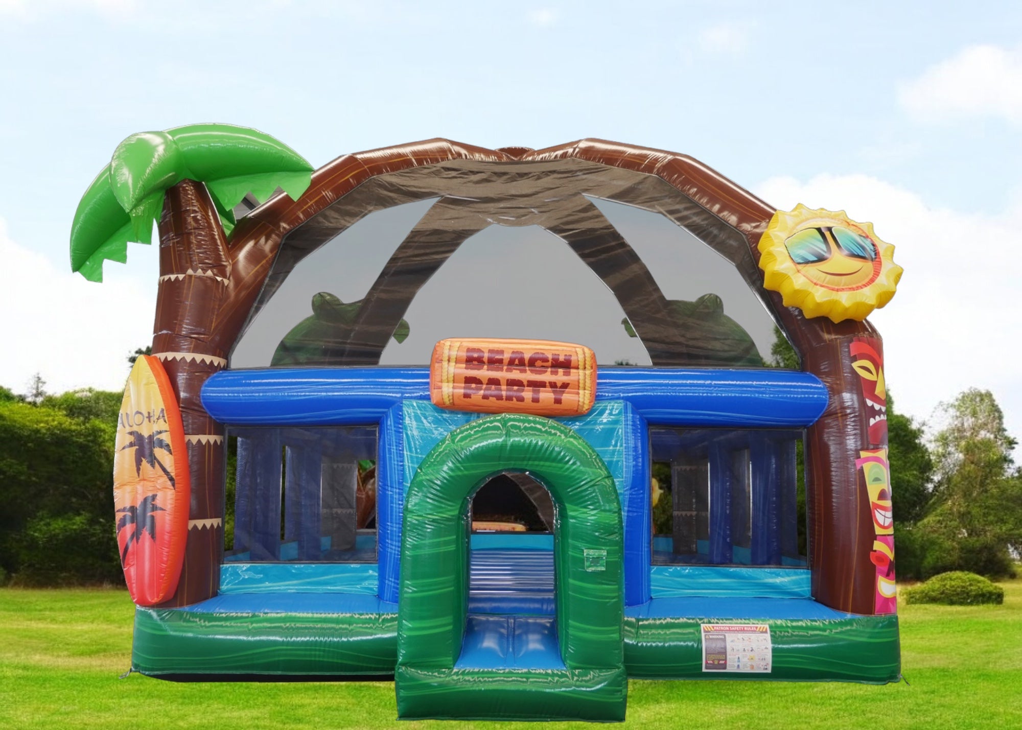 Jumbo Tropical Aloha Bounce House | HullaBalloo Sales