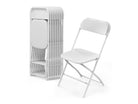 Kid Size White Poly Folding Chairs - Box of 10 - HullaBalloo Sales