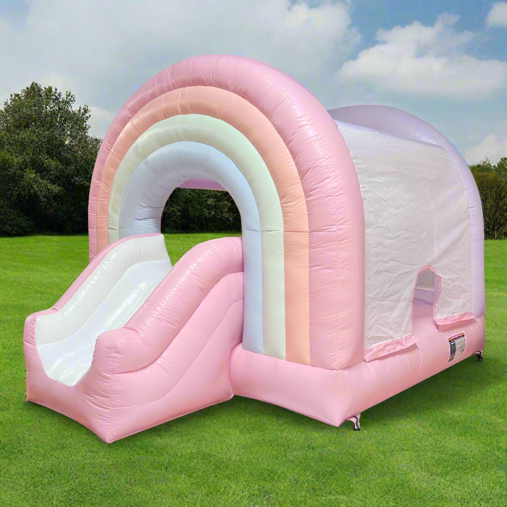 Pastel Rainbow Jump and Slide Combo | HullaBalloo Sales