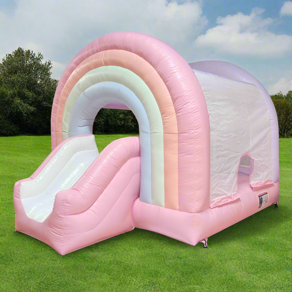 Pastel Rainbow Jump and Slide - HullaBalloo Sales