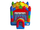 Aerial View of 10 by 10 Commercial Crossover Blocks Bounce House - HullaBalloo Sales