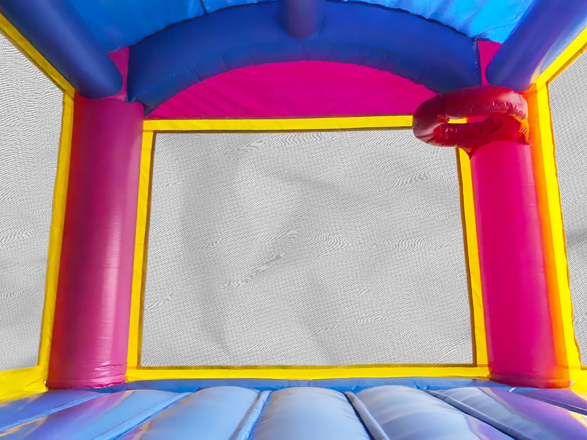 Inside View of 10-foot Commercial Crossover Blocks Bounce House - HullaBalloo Sales