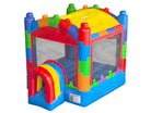 10-foot by 10-foot Commercial Crossover Blocks Inflatable Bounce House - HullaBalloo Sales