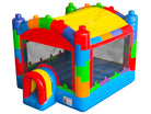 13-foot by 13-foot Commercial Crossover Blocks Inflatable Bounce House - HullaBalloo Sales