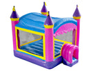 Front Right View of Commercial Crossover 13-foot Princess Bounce House - HullaBalloo Sales
