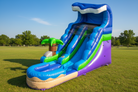 Outside View of 15-foot Commercial Crossover Island Breeze Slide With Pool - HullaBalloo Sales
