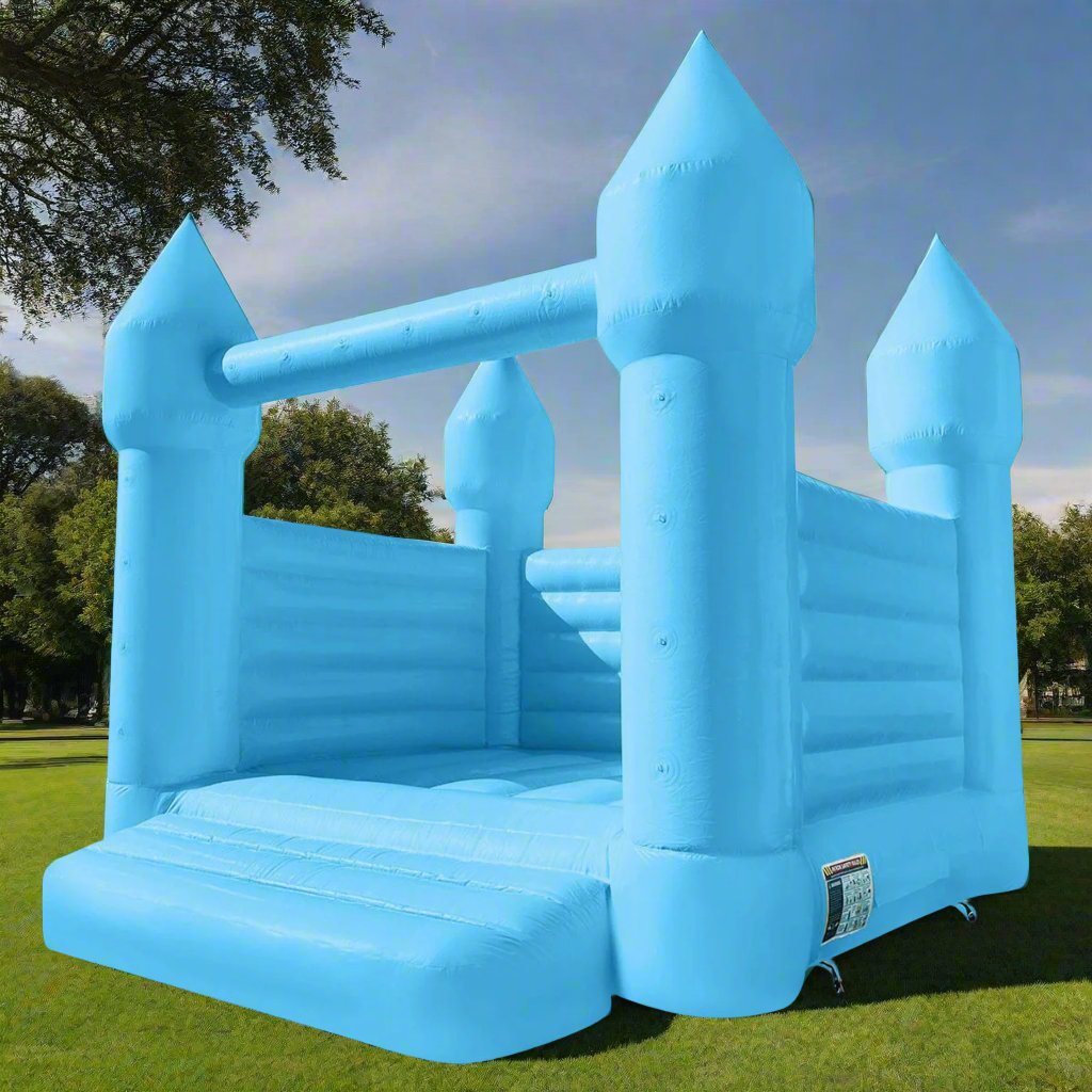 Castle Wedding Bounce House - Pastel Blue - HullaBalloo Sales