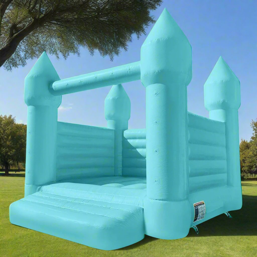 Castle Wedding Bounce House - Pastel Green - HullaBalloo Sales