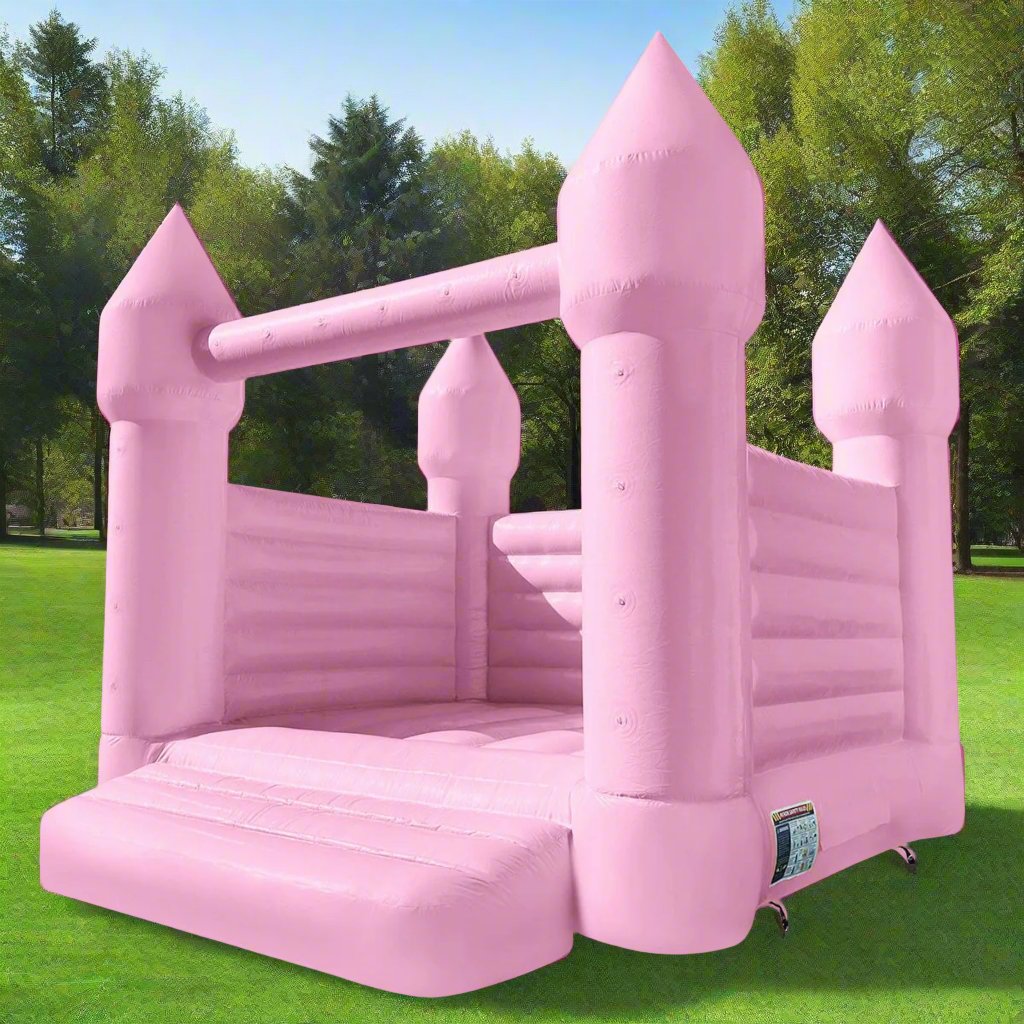 Castle Wedding Bounce House - Pastel Pink - HullaBalloo Sales