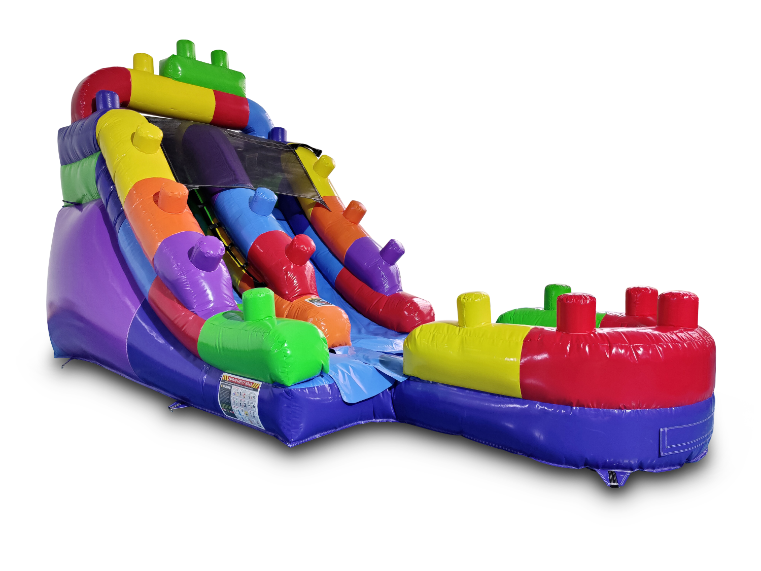 12' Blocks Inflatable Slide Wet/Dry