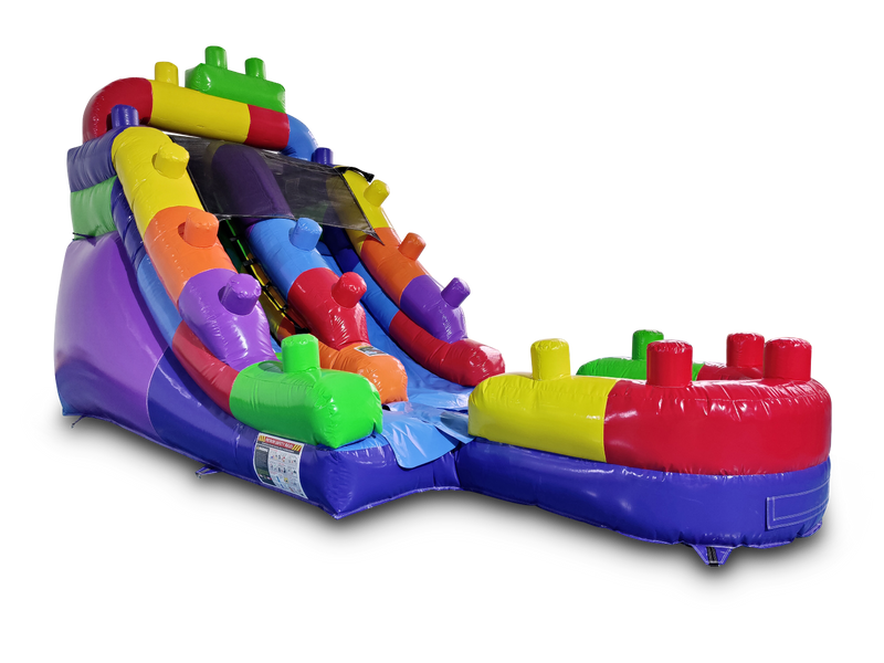 12 Blocks Inflatable Slide With Pool
