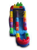 12 Blocks Inflatable Slide With Pool