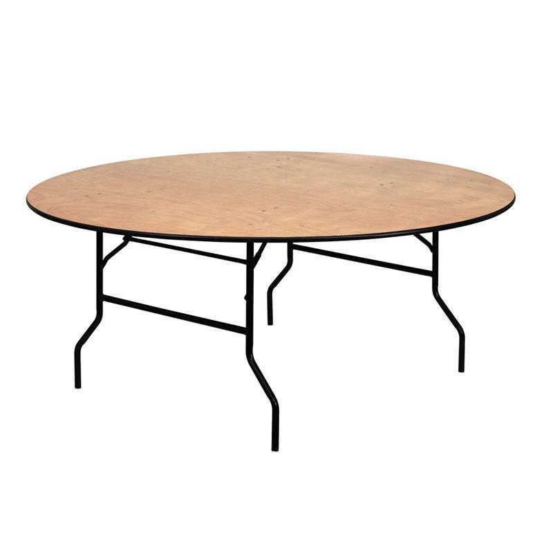 Round Wood Folding Table - HullaBalloo Sales