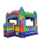 Front Left View of Blocks Bounce House 15 | HullaBalloo Sales
