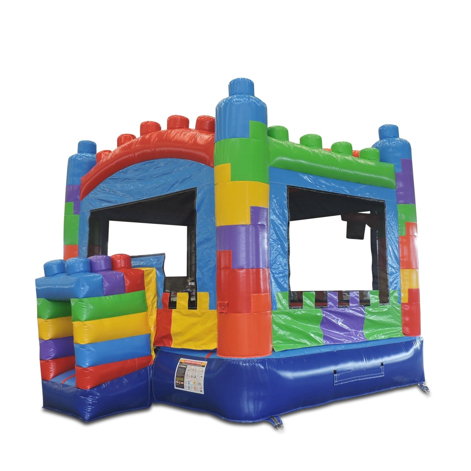 Front Left View of Blocks Bounce House 15 | HullaBalloo Sales
