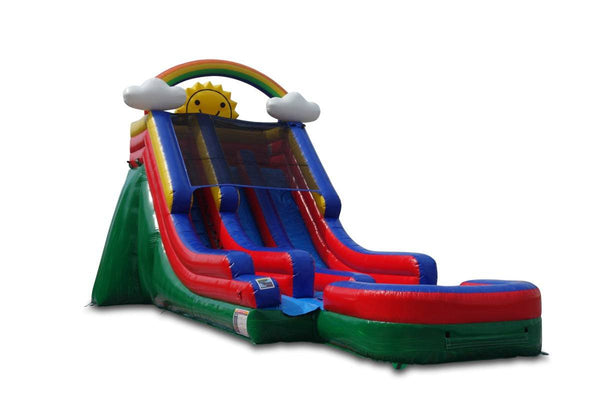 18 Rainbow Inflatable Dual Slide Wet/Dry - HullaBalloo Sales