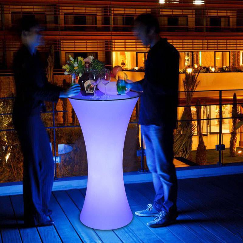 LED Round Cocktail Table, LED Glow Color Cocktail Table for Sale