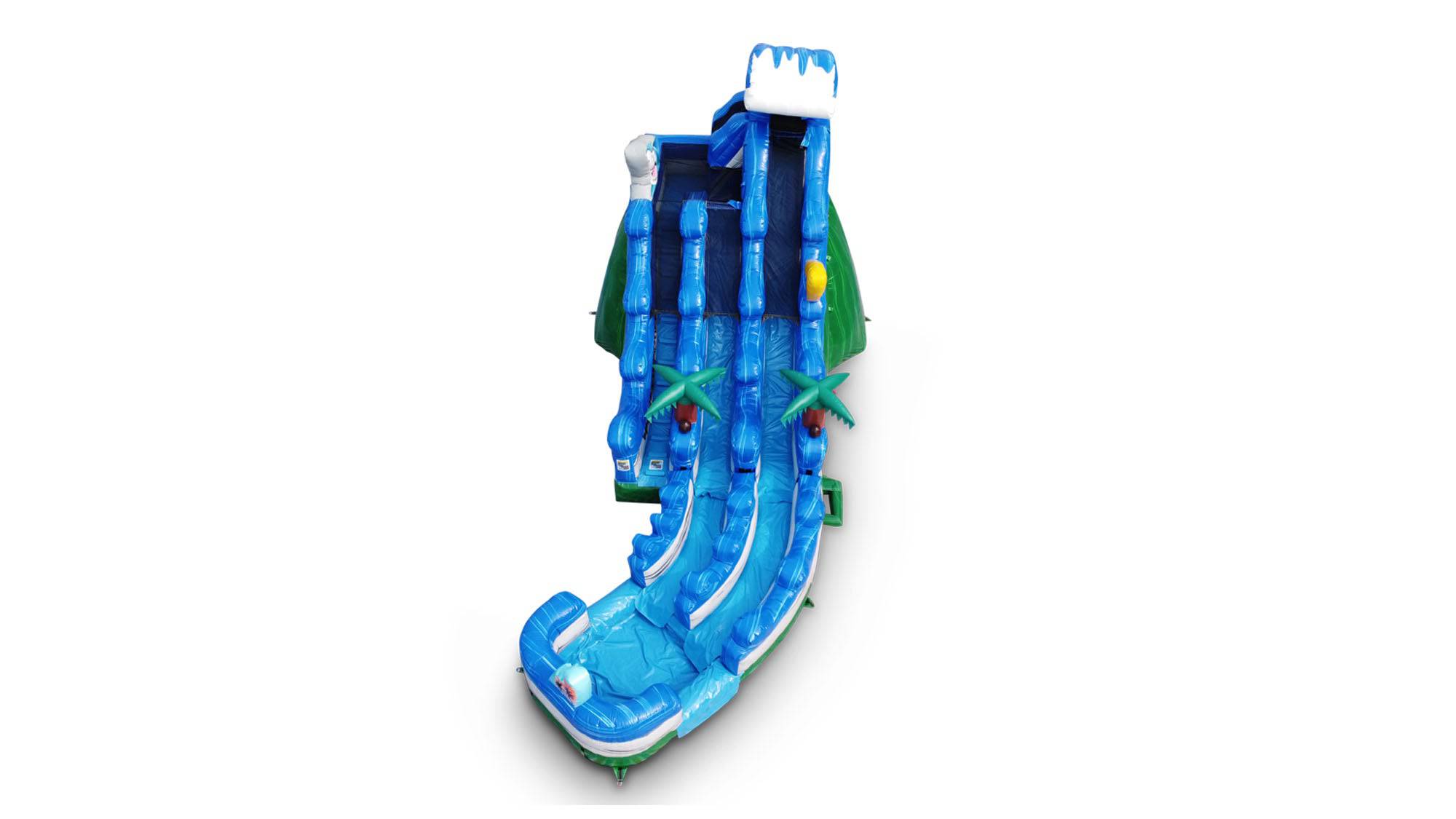 20 Tropical Curve Inflatable Dual Slide Wet/Dry - HullaBalloo Sales