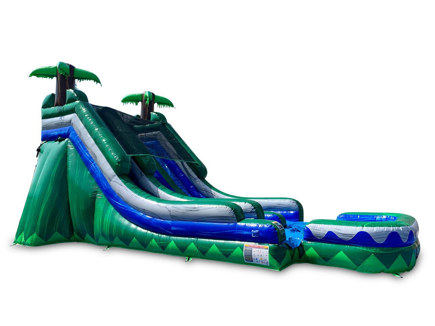 18 Tropical Inflatable Dual Slide Wet/Dry