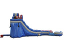 20 Cotton Candy Curved Inflatable Dual Slide Wet/Dry