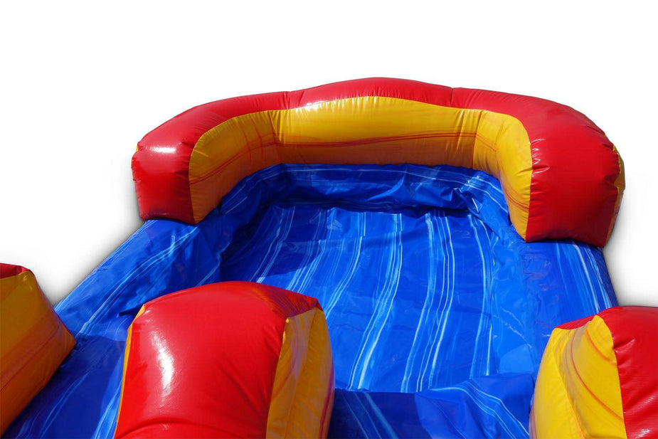 20 Fire Curve Inflatable Dual Slide Wet/Dry | Commercial Curved Water ...