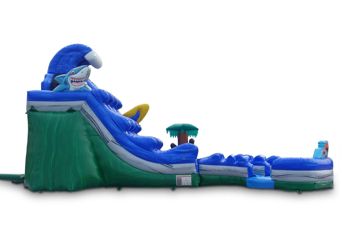 20 Tropical Curve Inflatable Dual Slide Wet/Dry| Commercial Curved ...