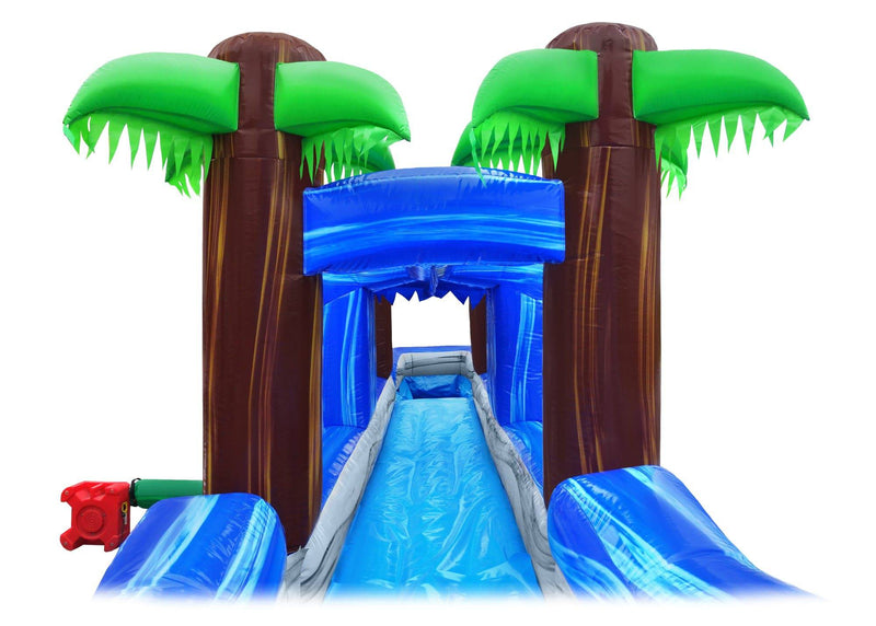 27 Tropical Giant Inflatable Waterslide with Pool - HullaBalloo Sales