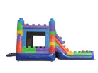 Right Side View of 4in1 Blocks Bounce House Combo | HullaBalloo Sales