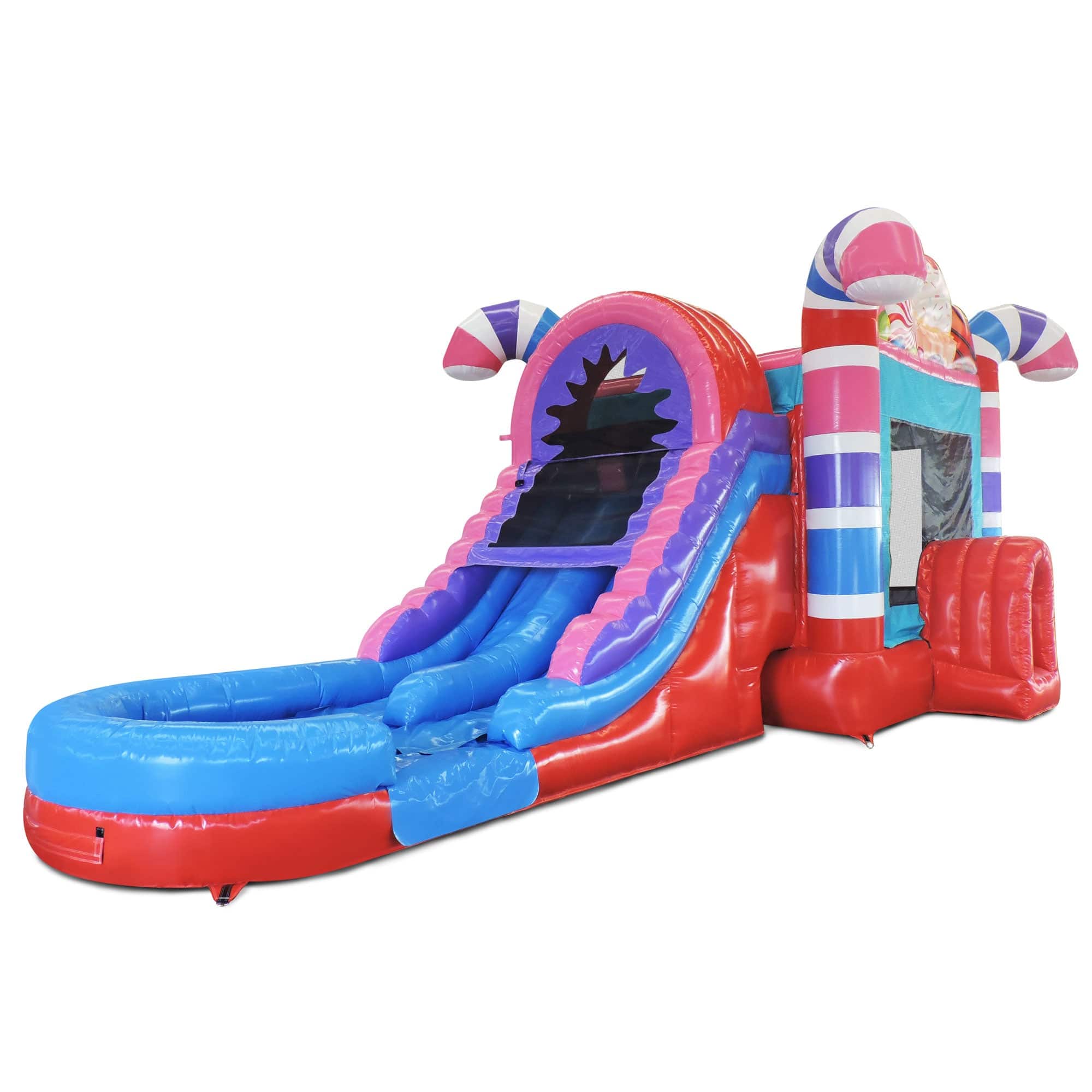 5in1 Candy Cane Bounce and Slide Combo Dual Lane Wet/Dry