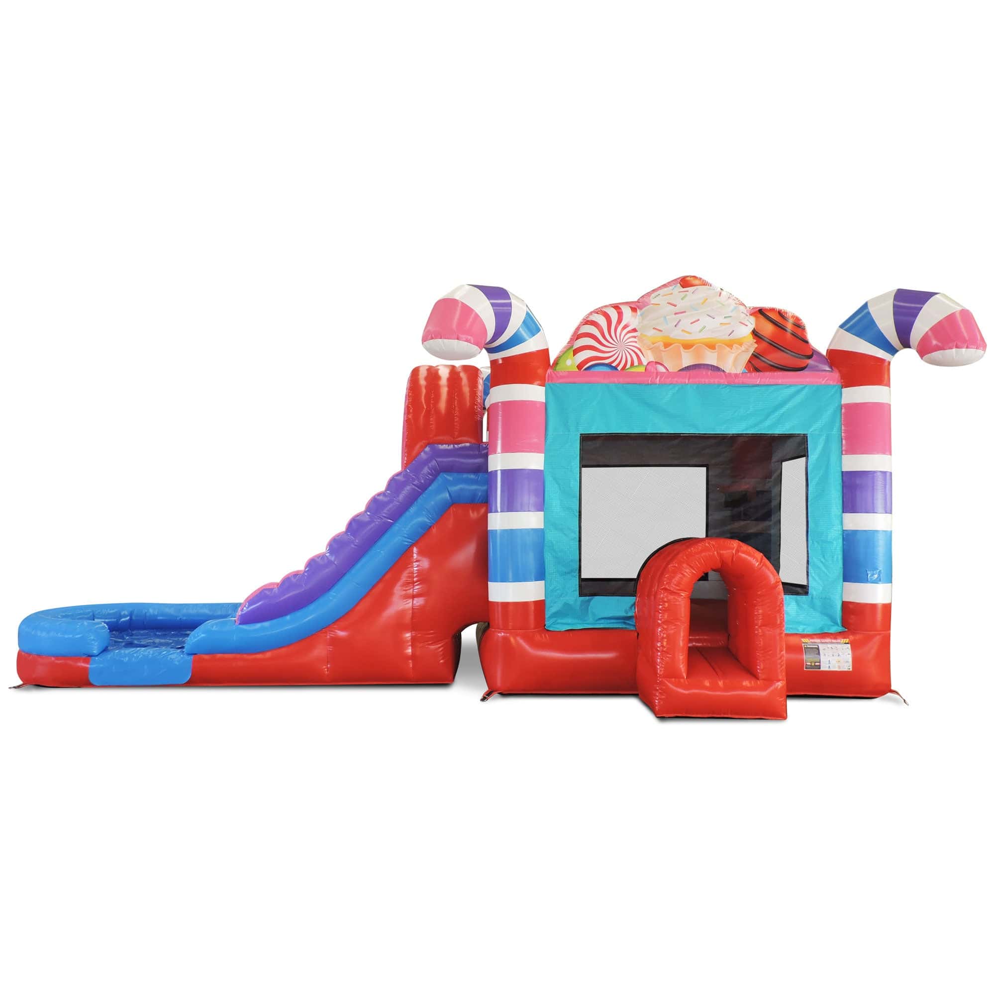 5in1 Candy Cane Bounce and Slide Combo Dual Lane Wet/Dry
