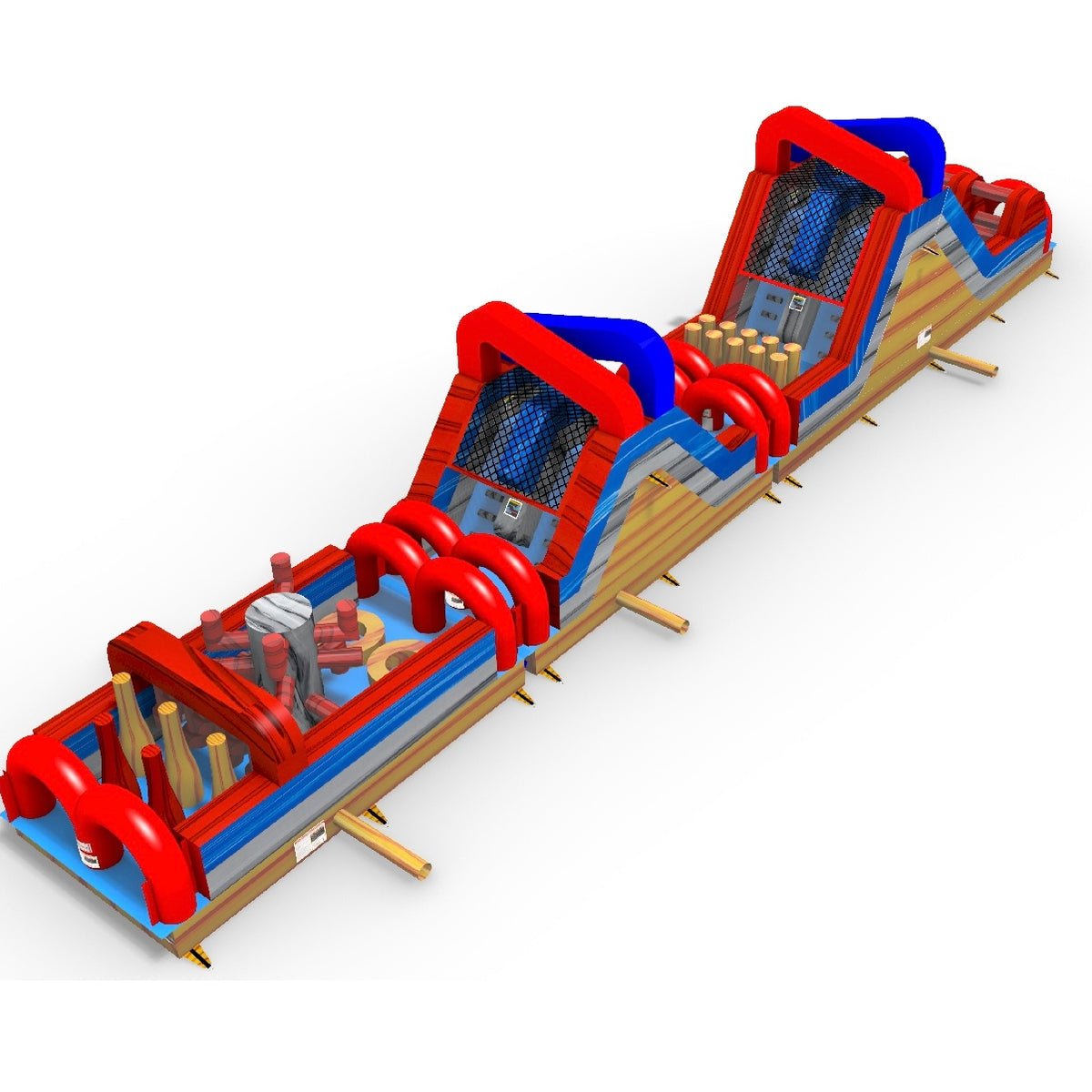 75 Obstacle Course, Commercial Inflatable Obstacle Course | HullaBalloo ...