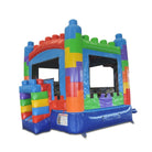 Front Left View of Blocks Bounce House 13 | HullaBalloo Sales
